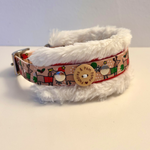 Christmas Dachshunds - Handmade Fluffy Biothane Dog Collar - 25mm