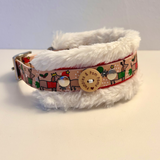 Christmas Dachshunds - Handmade Fluffy Biothane Dog Collar - 25mm