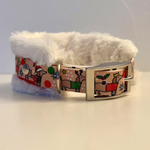 Christmas Dachshunds - Handmade Fluffy Biothane Dog Collar - 25mm