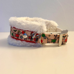 Christmas Dachshunds - Handmade Fluffy Biothane Dog Collar - 25mm