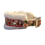 Christmas Dachshunds - Handmade Fluffy Biothane Dog Collar - 25mm