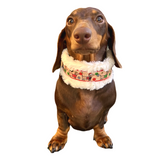 Christmas Dachshunds - Handmade Fluffy Biothane Dog Collar - 25mm