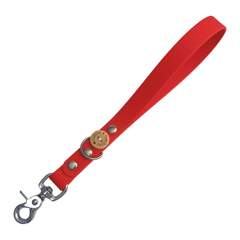 30cm Handmade Handle / Empuñadura / Traffic Dog Leash - Custom Colour - Vegan Leather / Waterproof Biothane