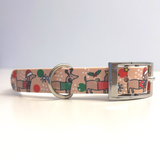 Christmas Dachshunds - Handmade Biothane Dog Collar - 1 Colour print 20mm