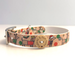 Christmas Dachshunds - Handmade Biothane Dog Collar - 1 Colour print 20mm