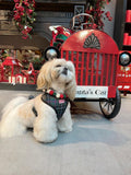 Christmas Pom Pom Dog Collar - Traditional Holly Green