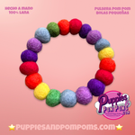 Pom Pom Bracelet - Rainbow - Small Balls