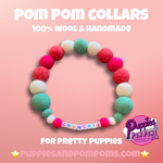 Sweet Watermelon Personalised Pom Pom Dog Collar