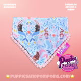 Handmade Mermaids Polka Dot Dog Bandana - Slide On