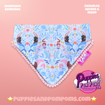 Handmade Mermaids Polka Dot Dog Bandana - Slide On