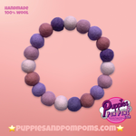 Baby Pink & Lavender Mix - Personalised Pom Pom Dog Collar