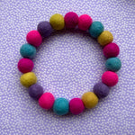 Personalised Pom Pom Dog Collar - Dolly Mix - Brights