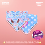 Handmade Mermaids Polka Dot Dog Bandana - Slide On