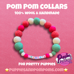 Sweet Watermelon Personalised Pom Pom Dog Collar