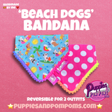 Handmade Beach Dogs Polka Dot Dog Bandana