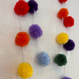 Pom Pom Garland - Rainbow Traditional Wool