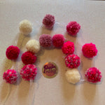 Pom Pom Garland - Pink Traditional Wool