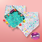 Pom Pom Dog Bandana - Ditsy Sprinkles - Snap On