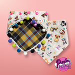 Pom Pom Dog Bandana - Cornish Tartan