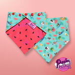 Dog Bandana - Summer Pool Party Watermelon - Snap On