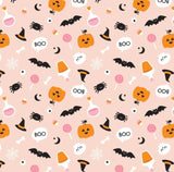 Boo! Halloween Pumpkins & Creepy Critters Scrunchie