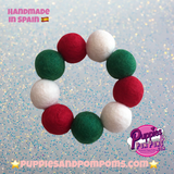 Pom Pom Bracelet - Christmas