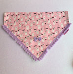 Cute Pink Ghosts! Halloween Pompom Dog Bandana