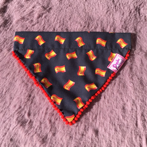 España Lovers Pompoms Dog Bandana