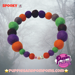 Halloween Pom Pom Dog Collar - BOO