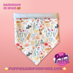 Floral Dogs Bandana - Snap On