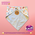 Floral Dogs Bandana - Snap On