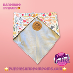 Floral Dogs Bandana - Snap On