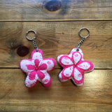 Handmade Flower Keyring - Pink