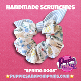 Scrunchie with bOw - Spring Dogs