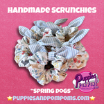 Scrunchie with bOw - Spring Dogs