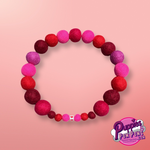 Personalised Pom Pom Dog Collar - Cherry