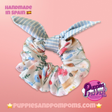 Scrunchie with bOw - Spring Dogs