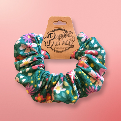 Spring Forest Scrunchie Green