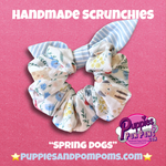Scrunchie with bOw - Spring Dogs