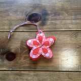 Handmade Flower Keyring - Orange