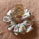 Sweet Spring White Scrunchie