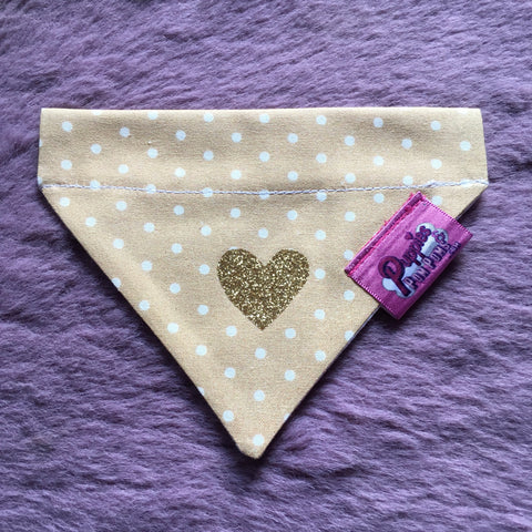 Latte Love Polka Dot Dog Bandana