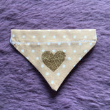 Latte Love Polka Dot Dog Bandana