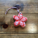 Handmade Flower Keyring - Orange