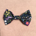 Dog Bow Tie Spring Forest Navy