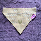 Latte Love Polka Dot Dog Bandana